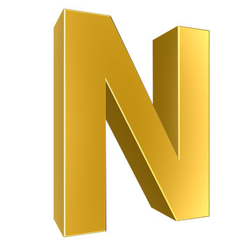 3d letter collection - N