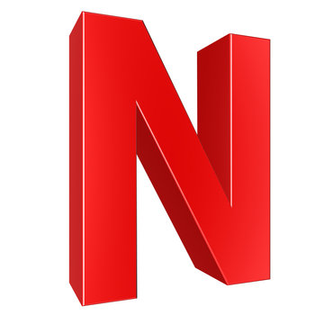 3d letter collection - N