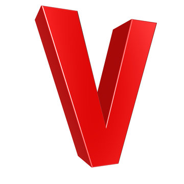 3d letter collection - V