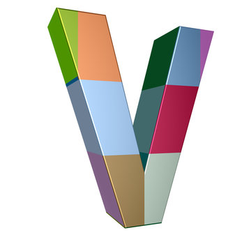 3d letter collection - V