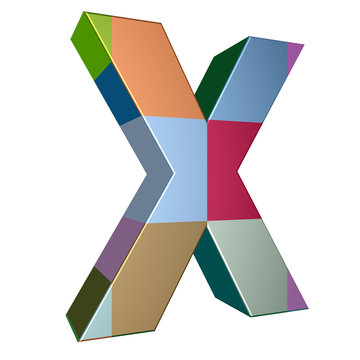 3d letter collection - X
