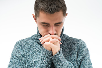 man praying