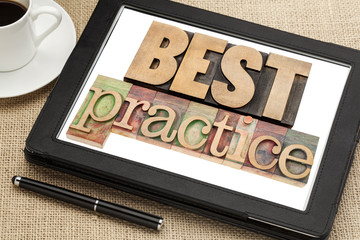 Wall Mural - best practice on digital tablet