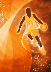 Wall Mural - Basketball background