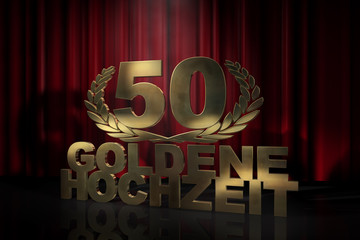 Sticker - 50 Goldene Hochteit - Bühne Spot