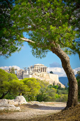 Beautiful view of ancient Acropolis, Athens, Greece