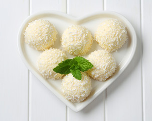 Wall Mural - White Chocolate and Coconut Truffles
