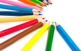 Fototapeta Tęcza - Colorful crayons