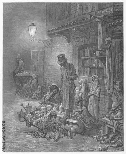 Houndsditch - Gustave Dore's London: a Pilgrimage Poster Mural XXL