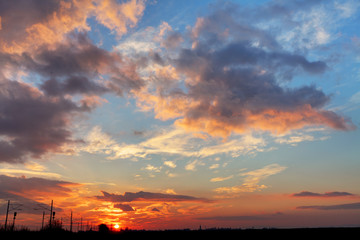 Wall Mural - Sunset sky