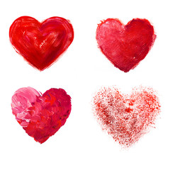 Wall Mural - love heart paint watercolour