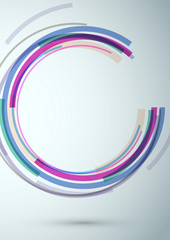 Canvas Print - Banner with colorful swoosh element