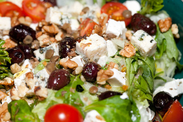 Wall Mural - Close up of greek salad