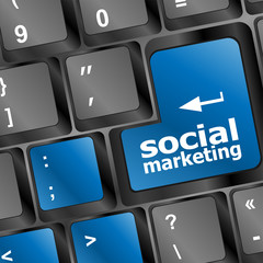 Aufkleber - online marketing or internet marketing concepts, key of keyboard