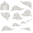 © YbYt Design - Paper plane set on white