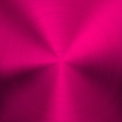 Canvas Print - Magenta Metal Background with Circular Brushed Texture