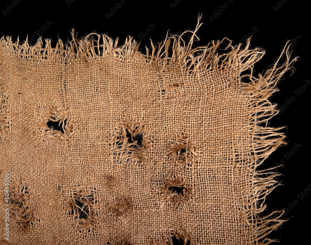 Torn Burlap Decayed Ragged Linen Fabric Stock Photo Adobe Stock