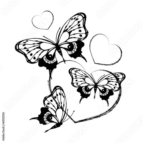 Obraz w ramie butterflies design