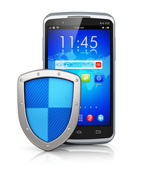 Poster - Mobile security and data protection concept