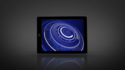 Poster - Circle interface montage displayed on tablet screen
