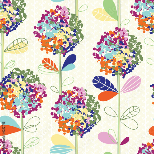 Obraz w ramie Seamless floral pattern