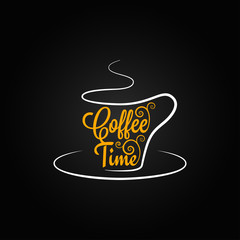 Wall Mural - coffee cup sign design background