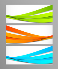 Wall Mural - Set of wavy banners