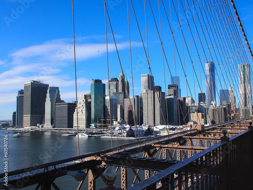 Naklejka dekoracyjna Manhattan view from the Brooklyn Bridge