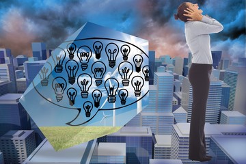 Poster - Composite image of desperate businesswoman
