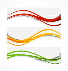 Wall Mural - Set of wavy banners