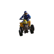 Jump On Quadrocycle On A White Background.