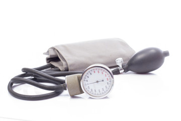 Sphygmomanometer isolated on white background