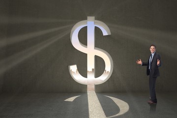 Aufkleber - Composite image of stressed businessman gesturing