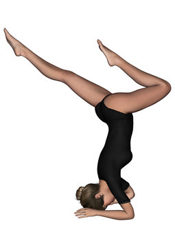 Girl Exercising Yoga
