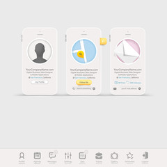 Wall Mural - infographics design ui elements with icons for templates