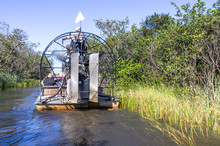 Airboat And Everglades