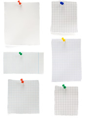 Wall Mural - pushpin and checked note paper