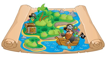 Wall Mural - Treasure map topic image 1