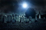Fototapeta  - Cemetery night