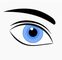 Wall Mural - blue eye icon