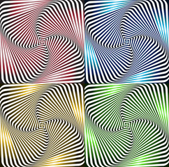 Poster - abstract striped geometric background, seamless pattern