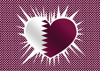 Fototapete - Qatar Flag themes idea design