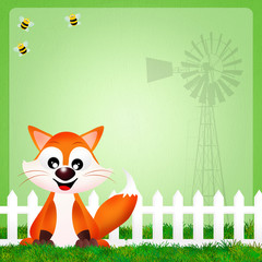 Poster - illustration of red fox