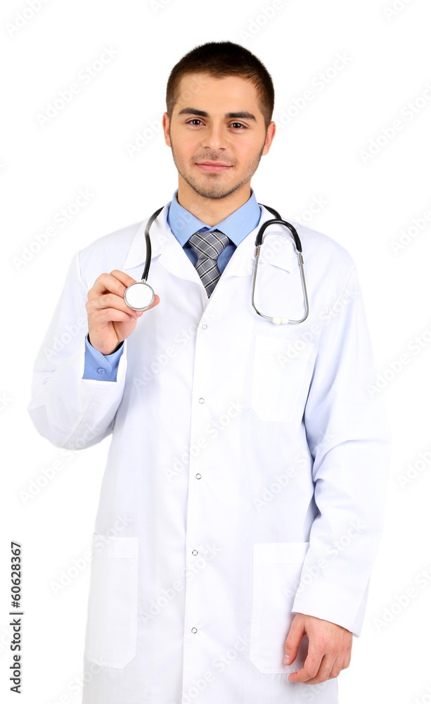 Male Doctor isolated on white background