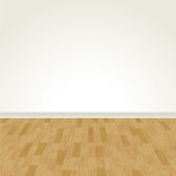 Fototapeta Tęcza - Vector Hardwood Floor and Blank Wall