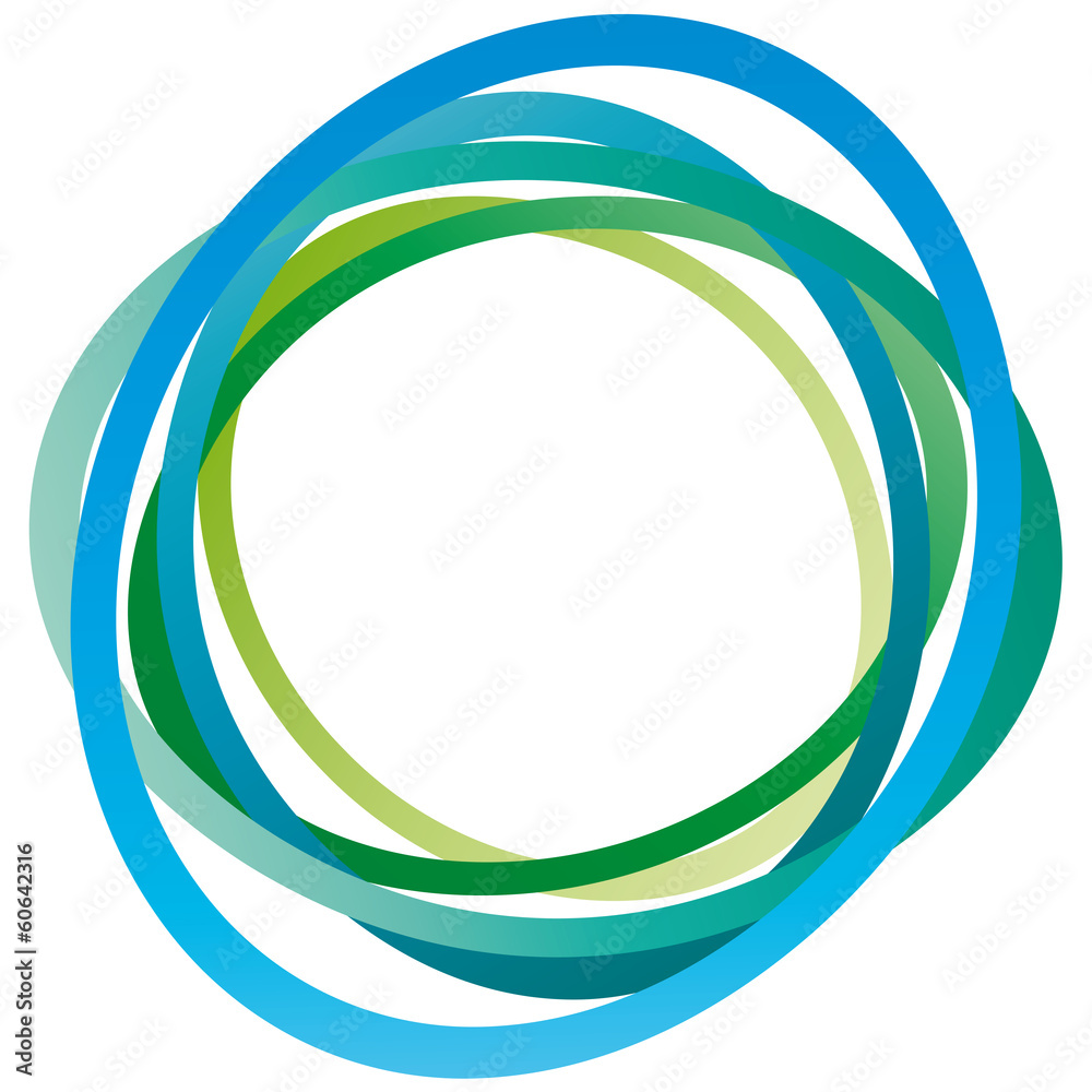 Kreis - abstrakte Ringe - blau - grün, Logo für Natur und Umweltschutz,  Klimaaktiv, nachhaltig und umweltbewußt Stock Vector | Adobe Stock, image size:1000x1000