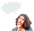 © industrieblick - Portrait Frau mit Gedankenblase