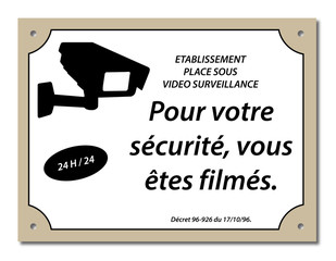 Wall Mural - Panneau Vidéosurveillance.