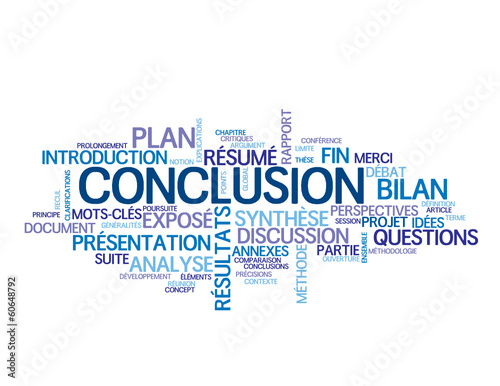 Nuage De s Conclusion Presentation Resultats Rapport Fin Stock Vector Adobe Stock