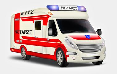 Krankenwagen, Kranketransport, Notarzt freigestellt